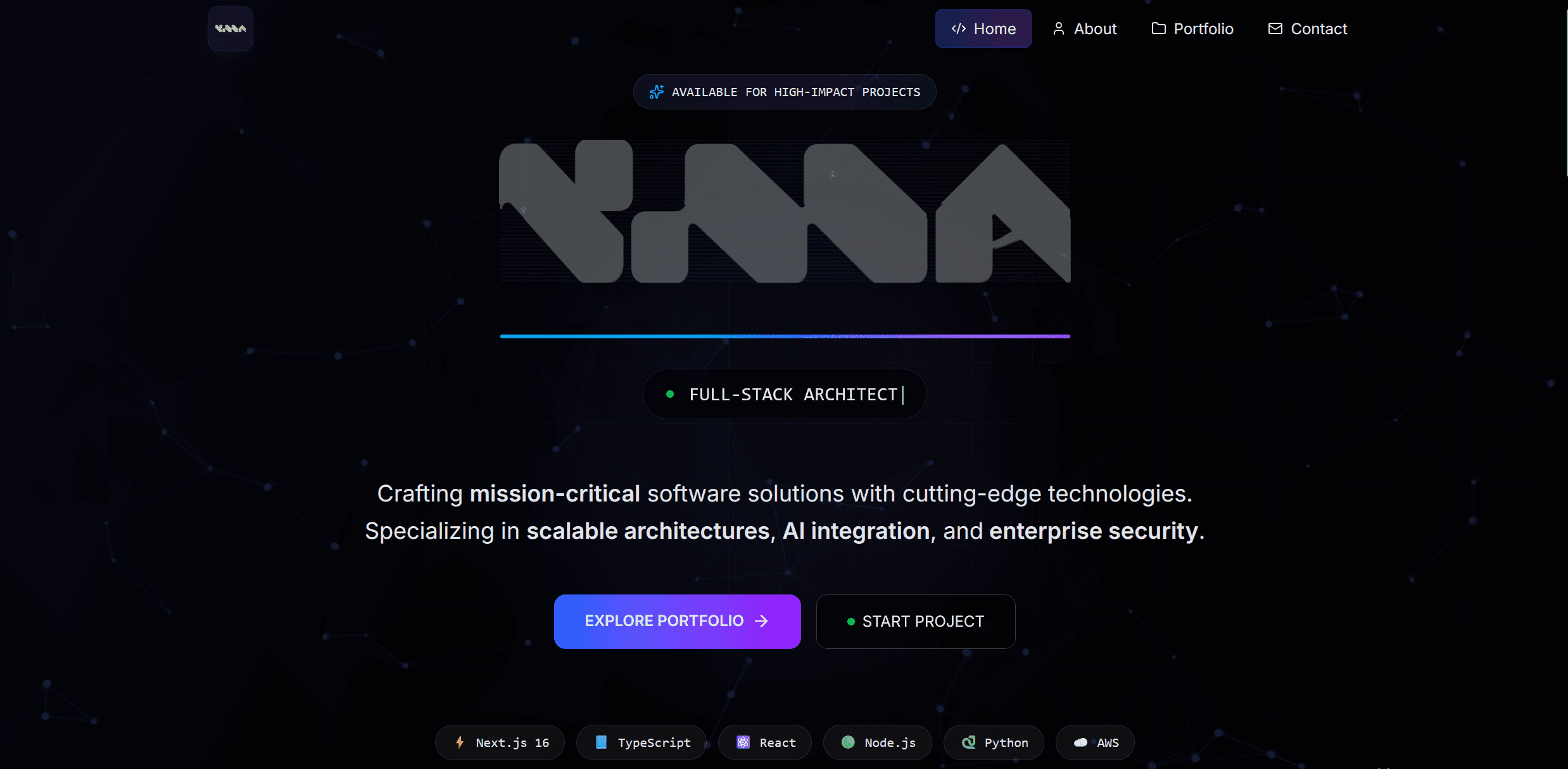 Screenshot of My Portfolio